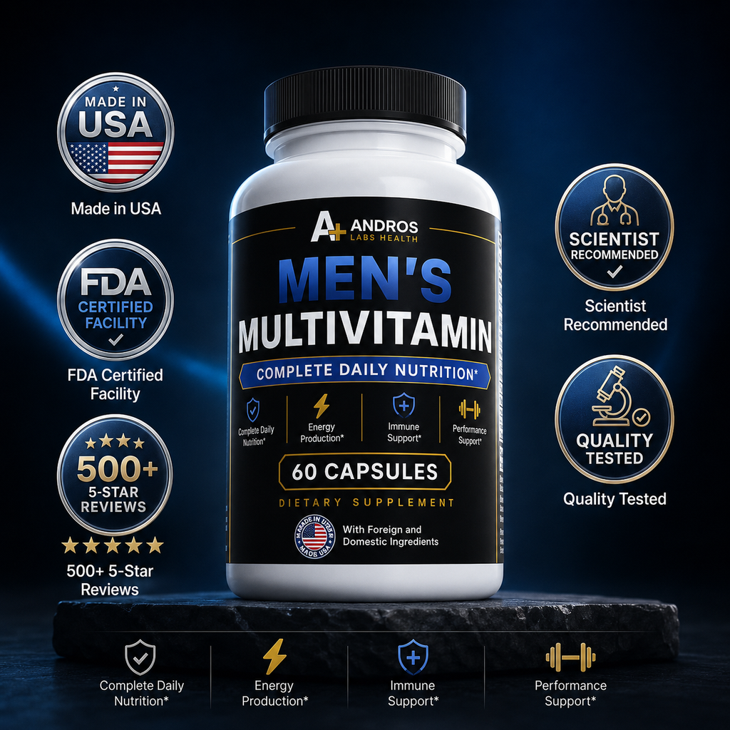 Andros Labs Health - Mens Daily Multivitamin - Optimize Daily Performance