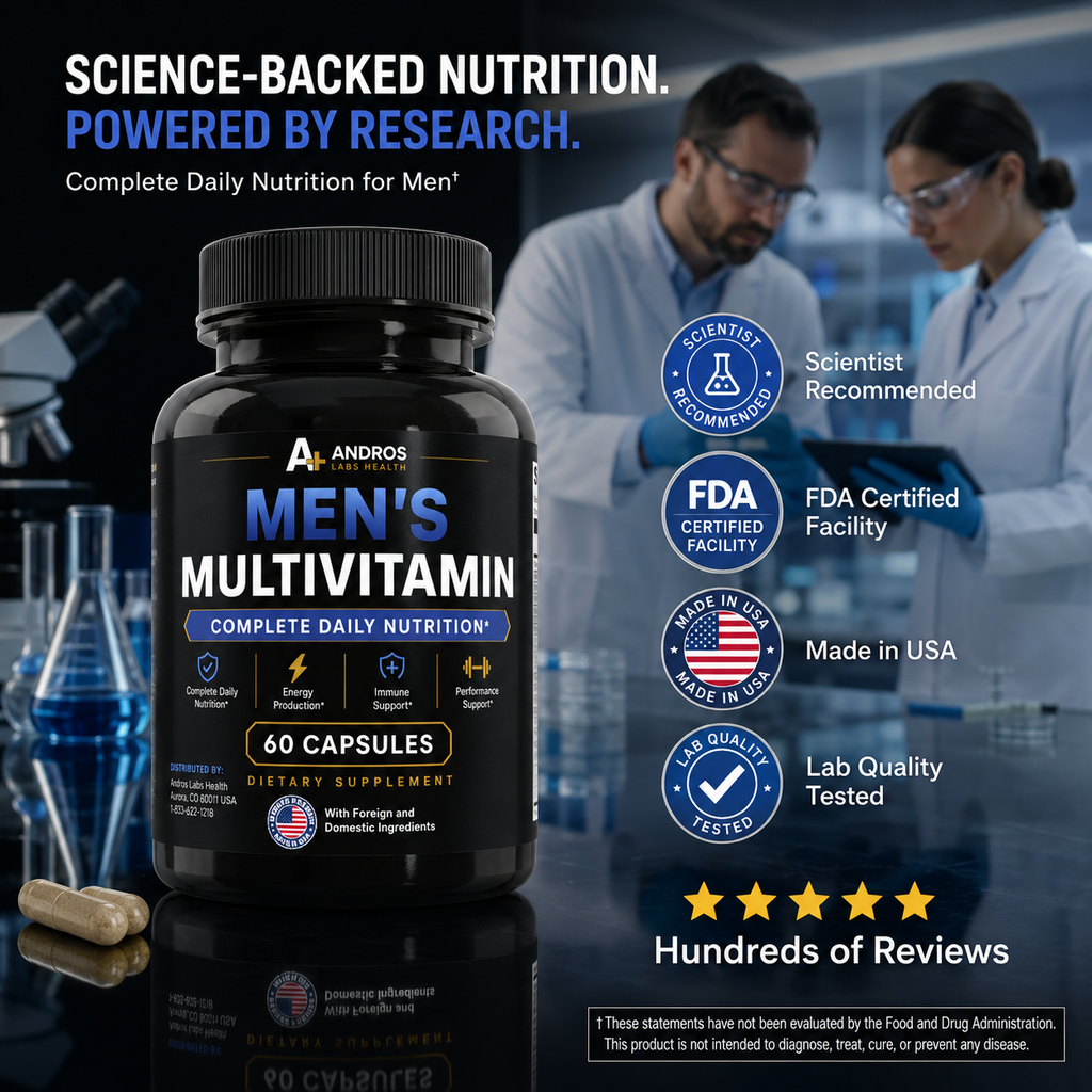 Andros Labs Health - Mens Daily Multivitamin - Optimize Daily Performance