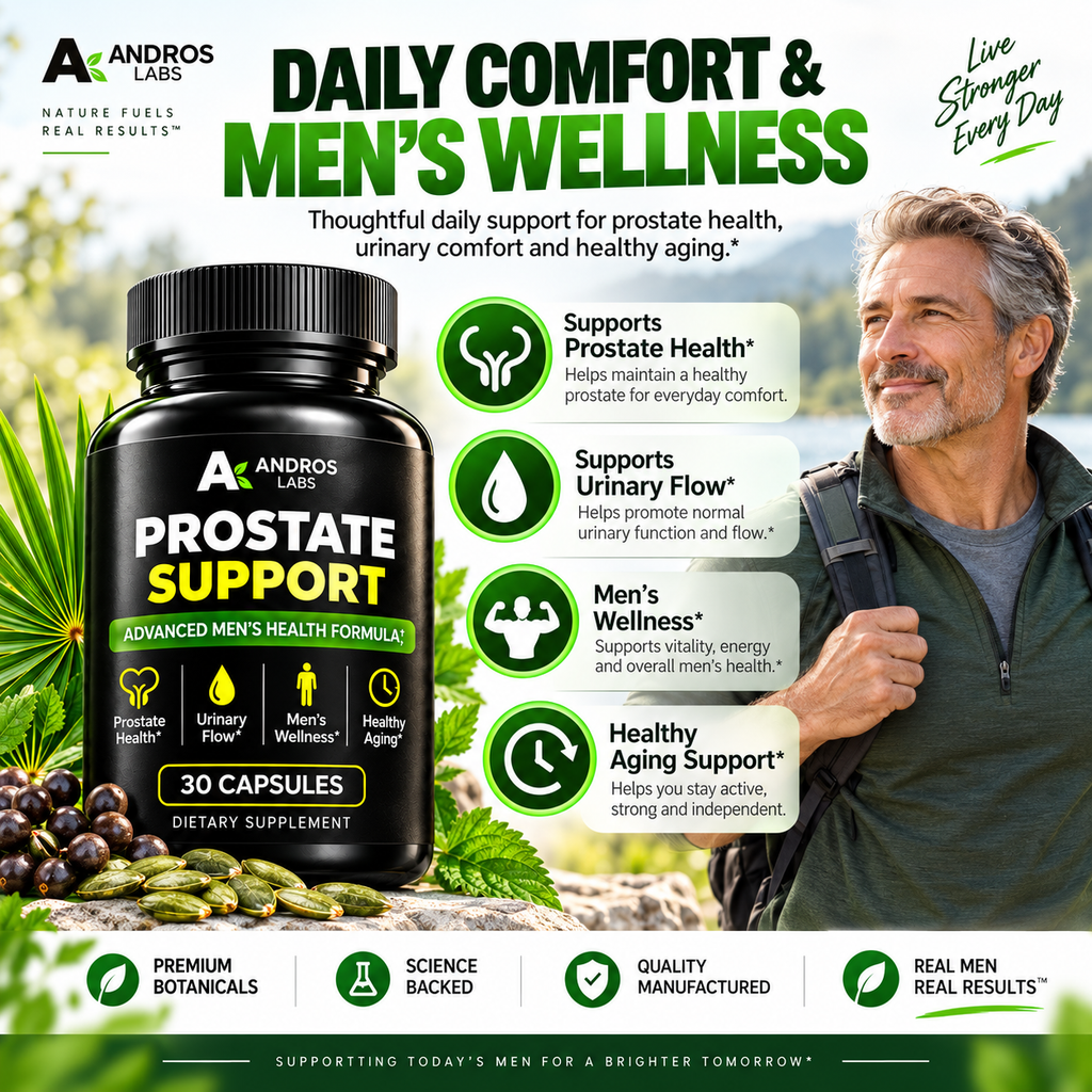 Andros Labs Prostate Support — Daily Prostate Health Formula for Men 40+