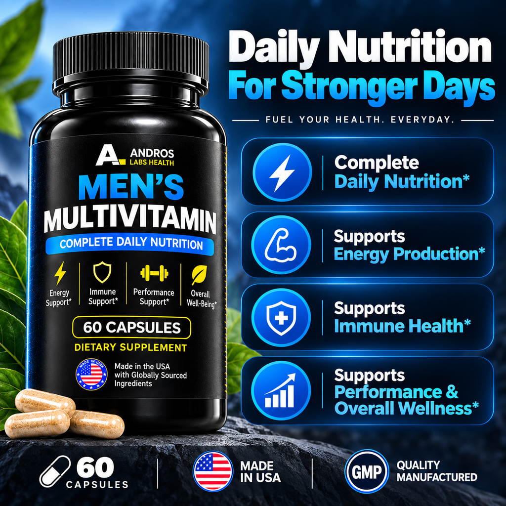 Andros Labs Health - Mens Daily Multivitamin - Optimize Daily Performance