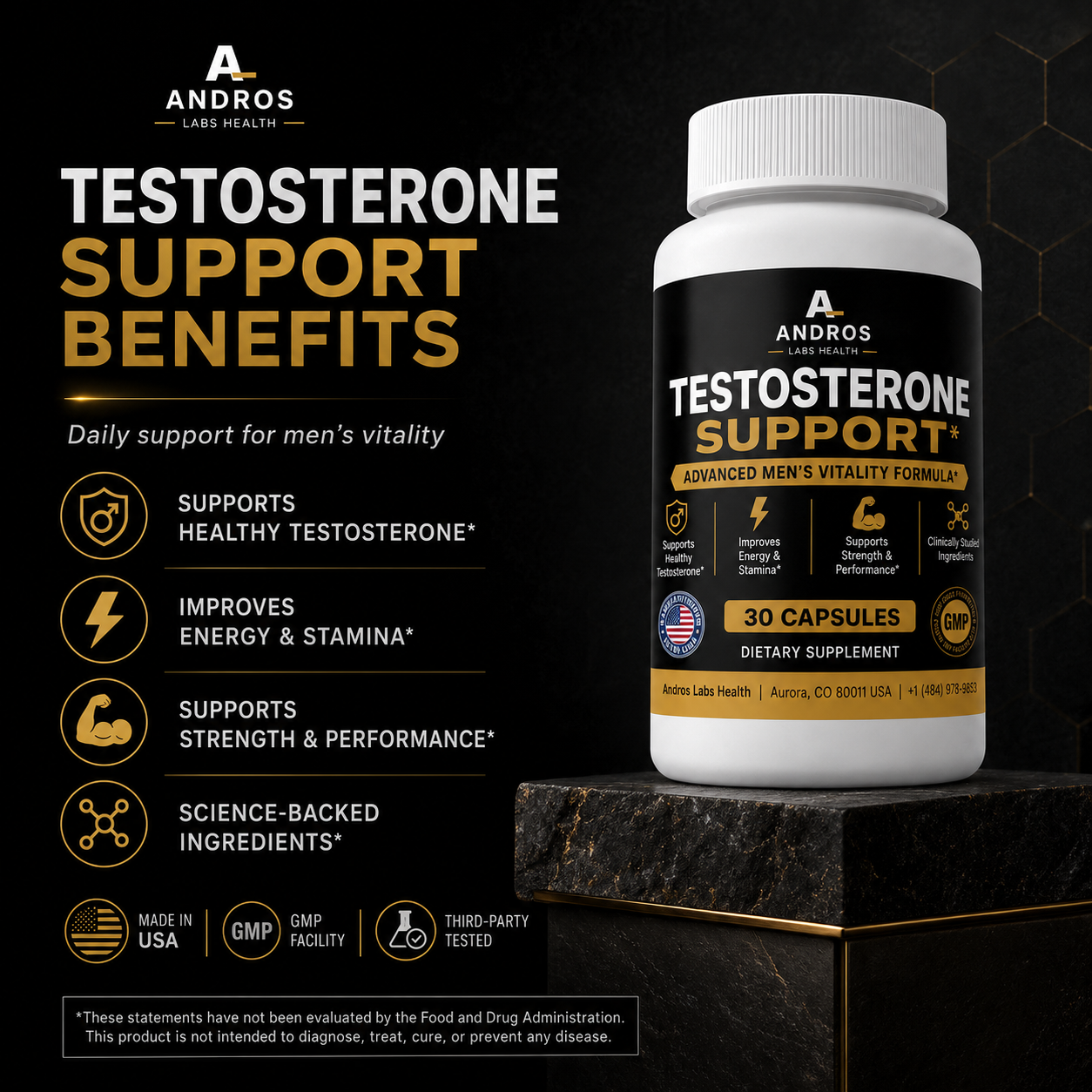 Andros Labs Health - Testosterone Support